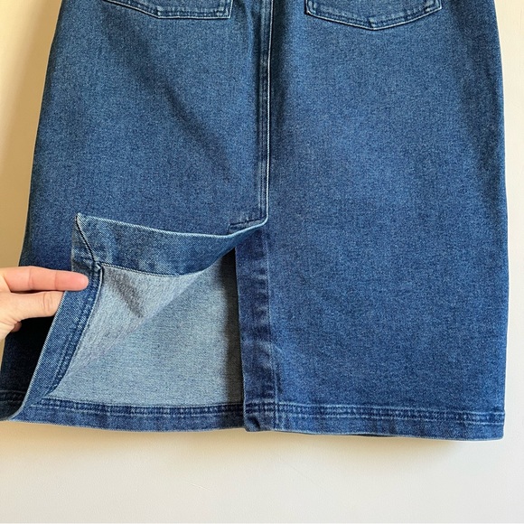 Sezane Jona Skirt in Light Blue Denim - Picture 15 of 16